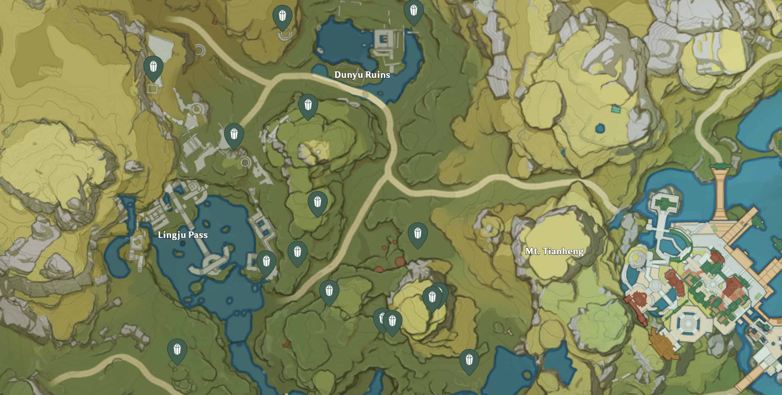 Карта колокольчиков геншин